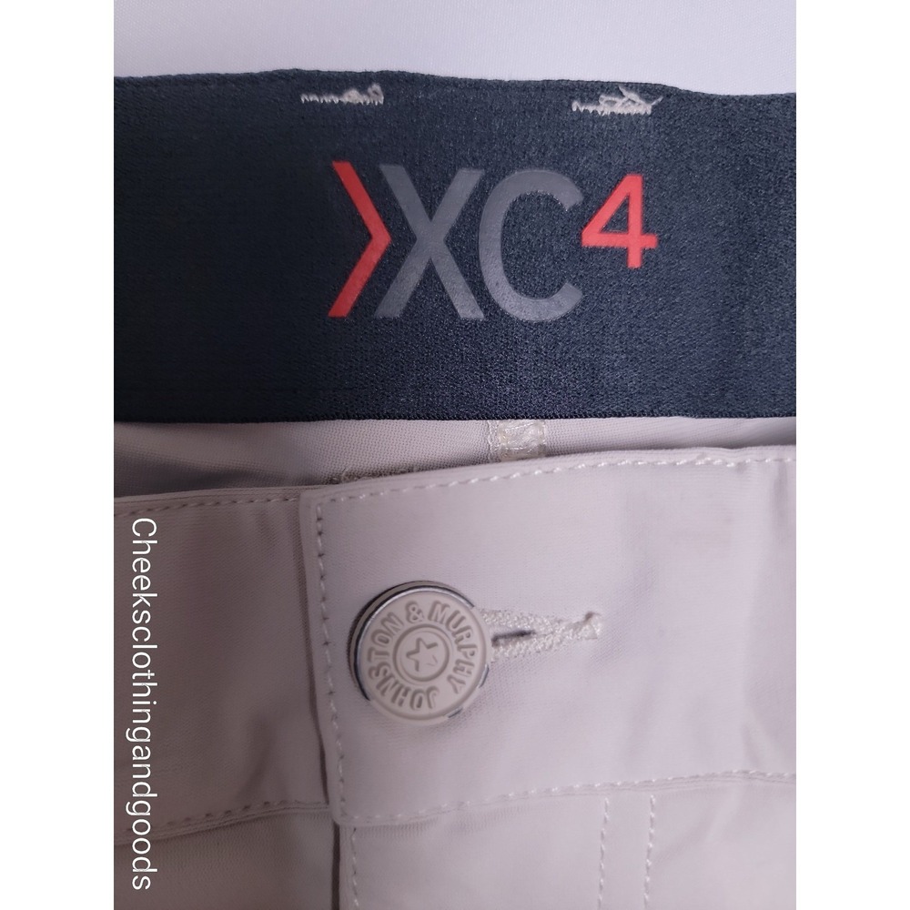 Johnston Murphy XC4 Mens Golf Pants Tan Performance Stretch Flat Front size 38 S - Picture 7 of 8